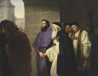 Hugh Latimer und Nicholas Ridley auf ihrem Gang zum Scheiterhaufen